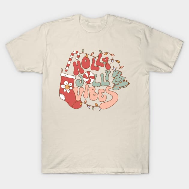 Holly Jolly Vibes T-Shirt by Nova Studio Designs